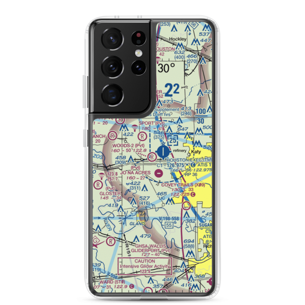 Woods Nr 2 Airport (TA28) VFR Sectional Samsung Case Samsung Galaxy S21 Ultra model shown