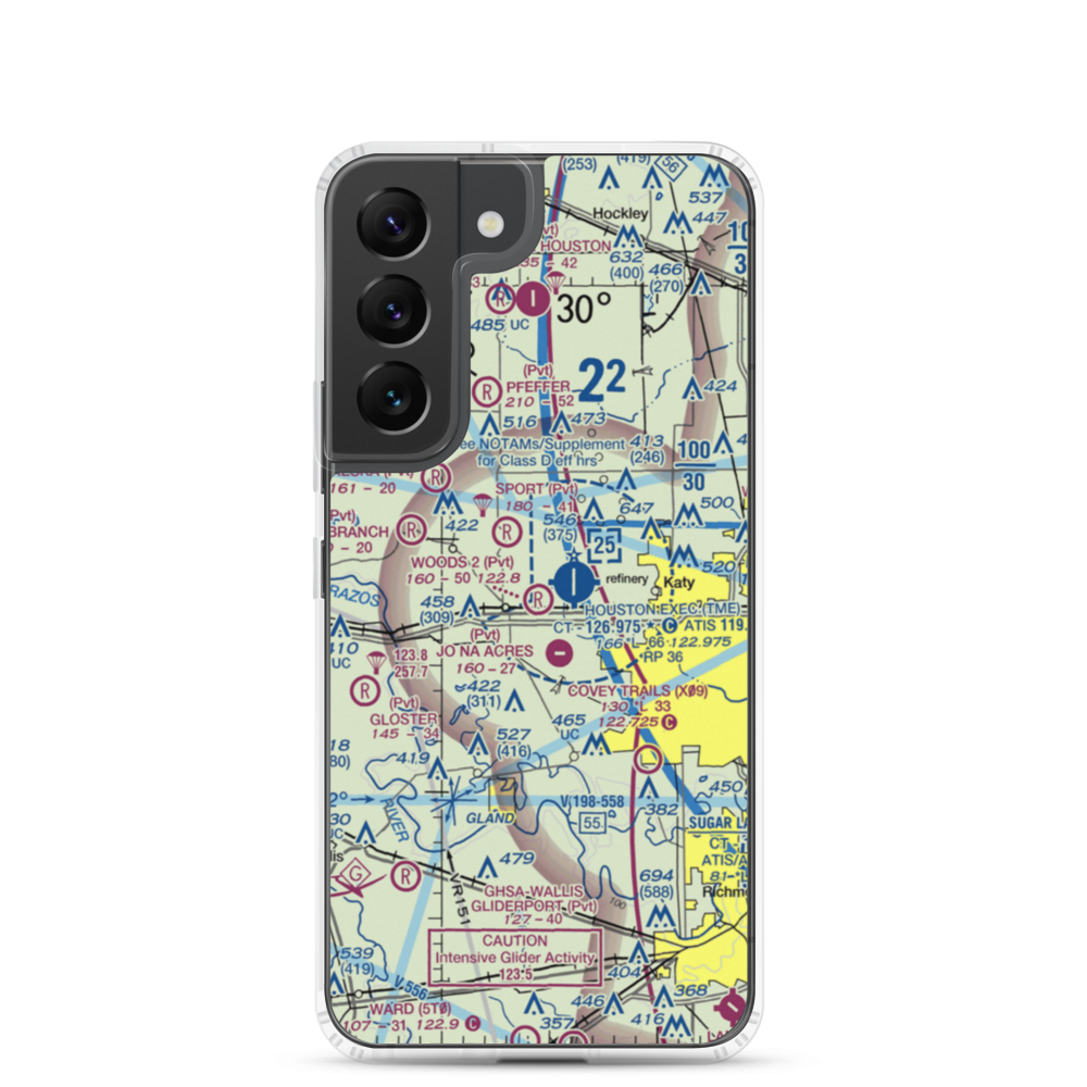 Woods Nr 2 Airport (TA28) VFR Sectional Samsung Case Samsung Galaxy S22 model shown