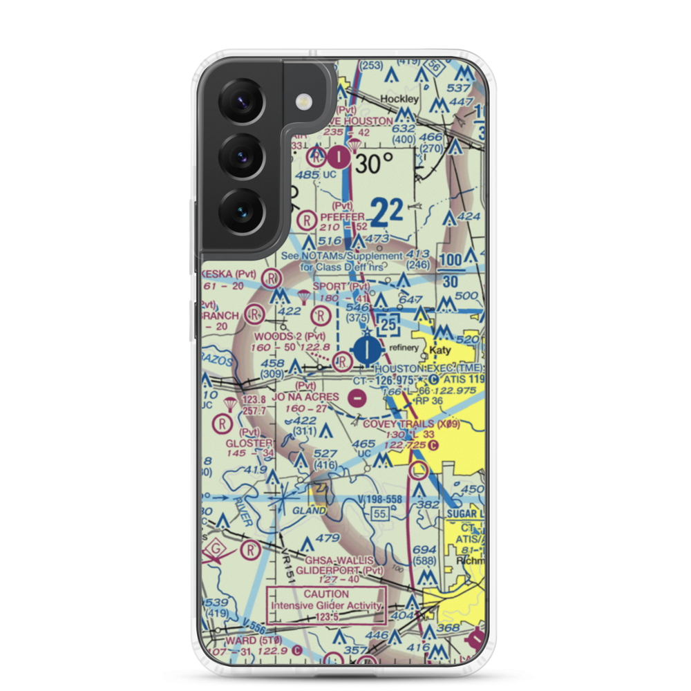 Woods Nr 2 Airport (TA28) VFR Sectional Samsung Case Samsung Galaxy S22 Plus model shown