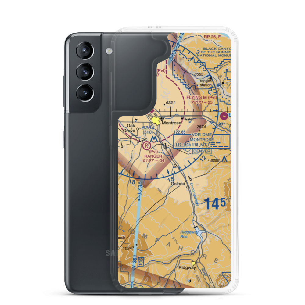 Woods STOLport (73CO) VFR Sectional Samsung Case Samsung Galaxy S21 model shown
