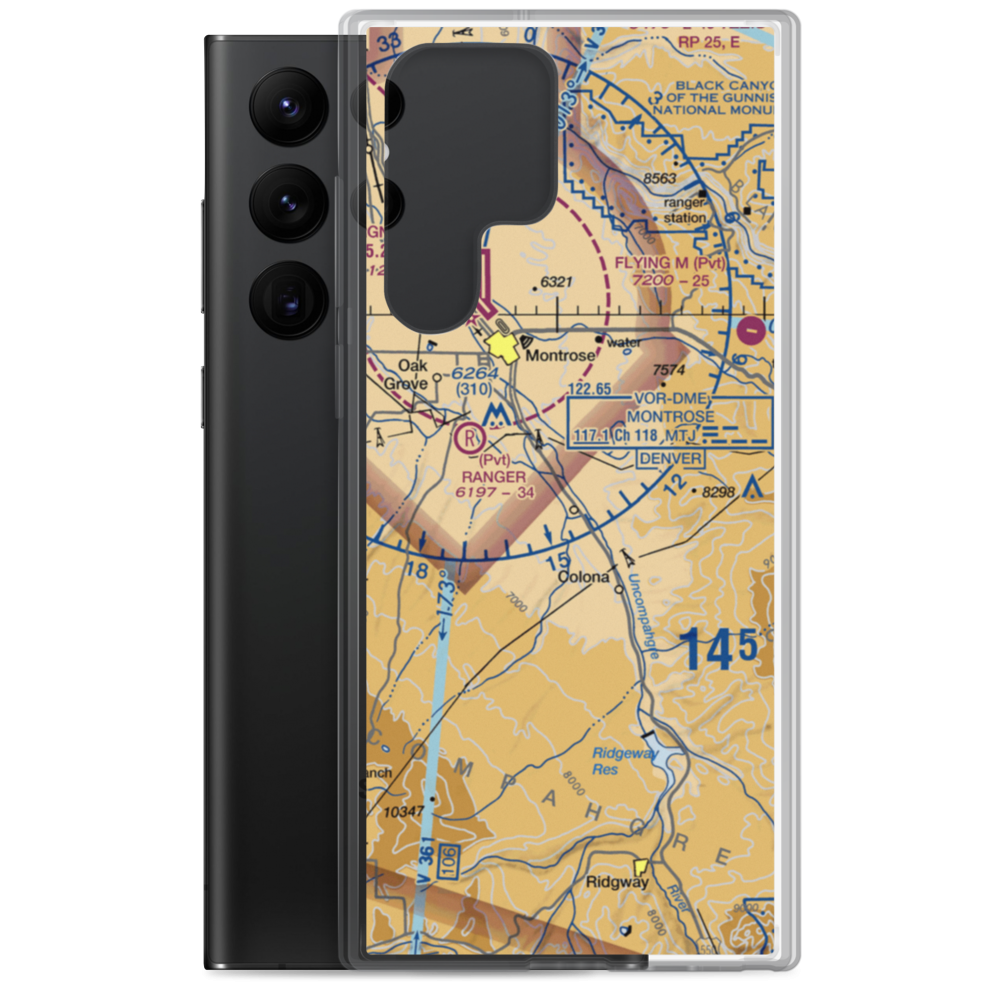 Woods STOLport (73CO) VFR Sectional Samsung Case Samsung Galaxy S22 Ultra model shown