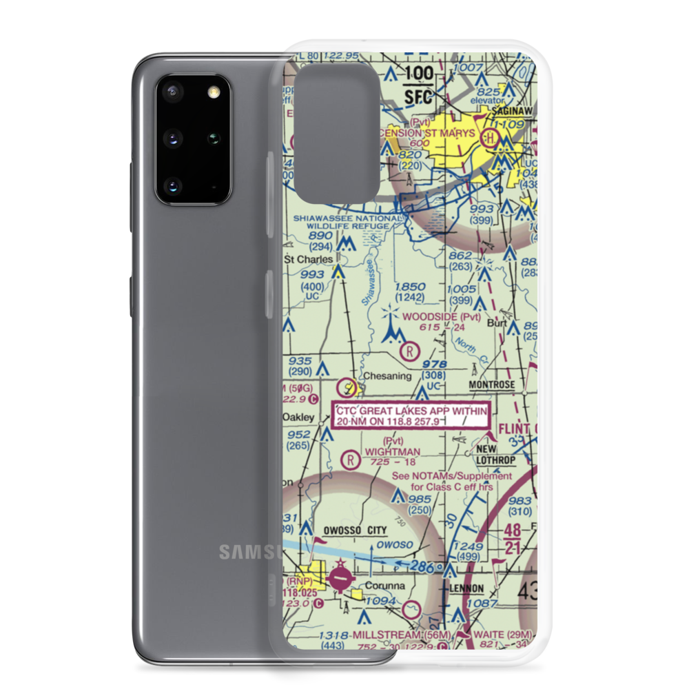 Woodside Airport (2MI0) VFR Sectional Samsung Case Samsung Galaxy S20 Plus model shown