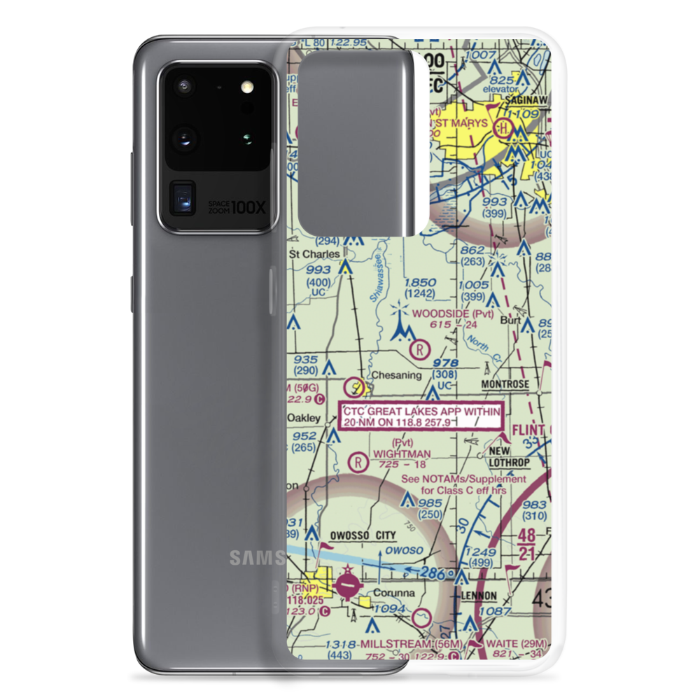 Woodside Airport (2MI0) VFR Sectional Samsung Case Samsung Galaxy S20 Ultra model shown
