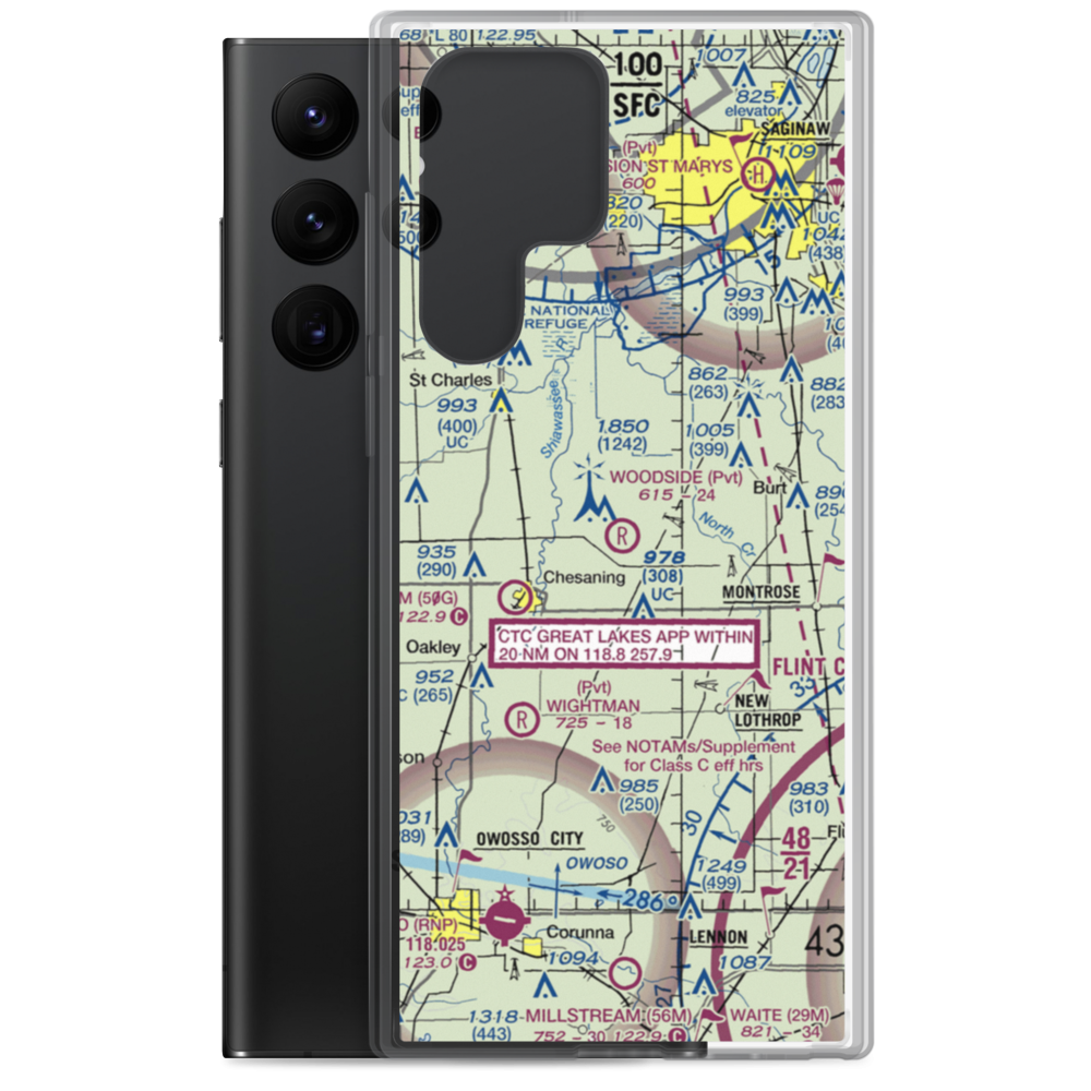 Woodside Airport (2MI0) VFR Sectional Samsung Case Samsung Galaxy S22 Ultra model shown