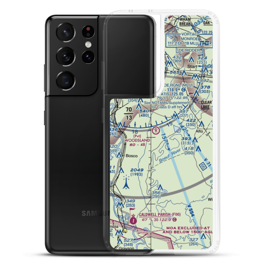 Woodsland Plantation Airport (40LA) VFR Sectional Samsung Case Samsung Galaxy S21 Ultra model shown