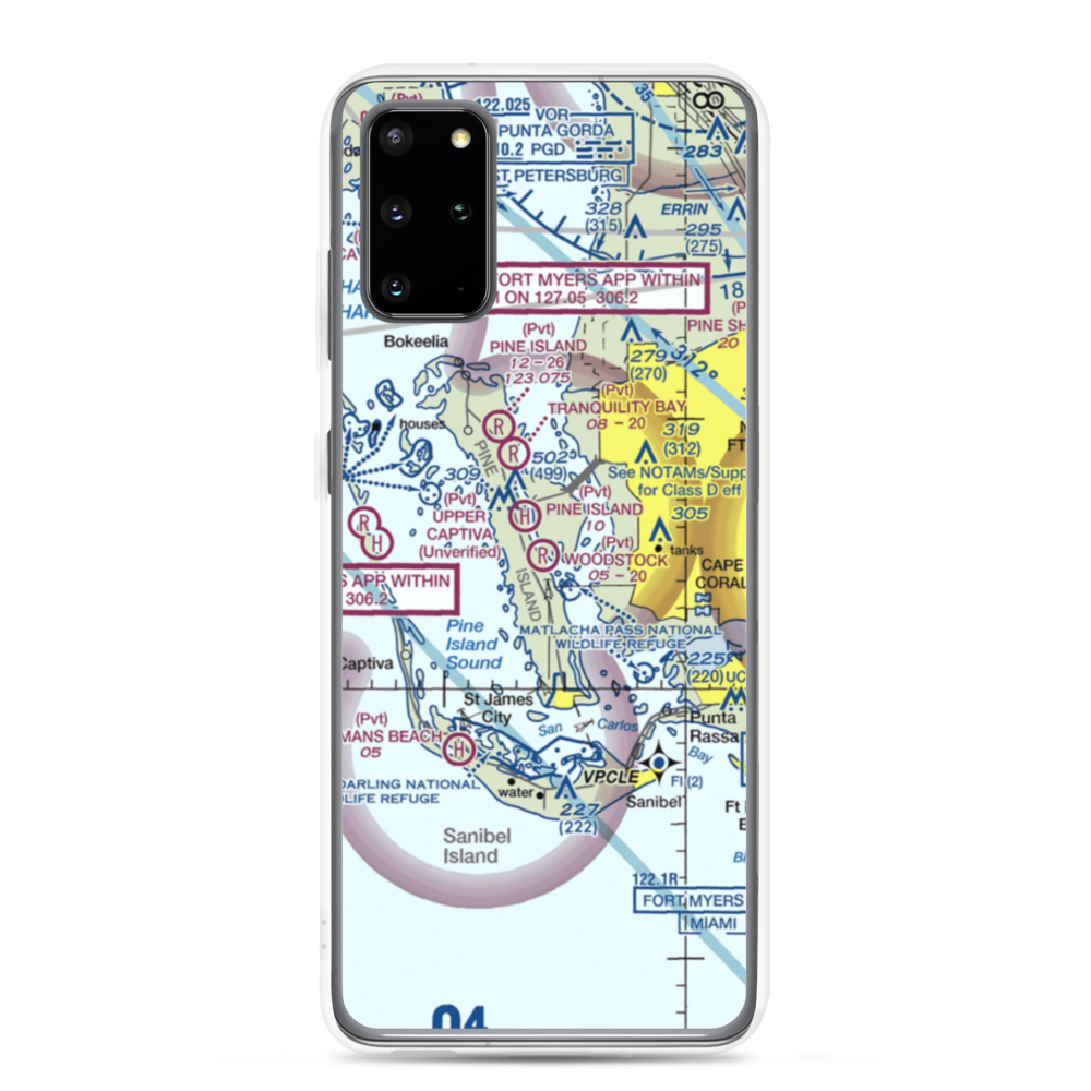 Woodstock Airport (FL86) VFR Sectional Samsung Case Samsung Galaxy S20 Plus model shown