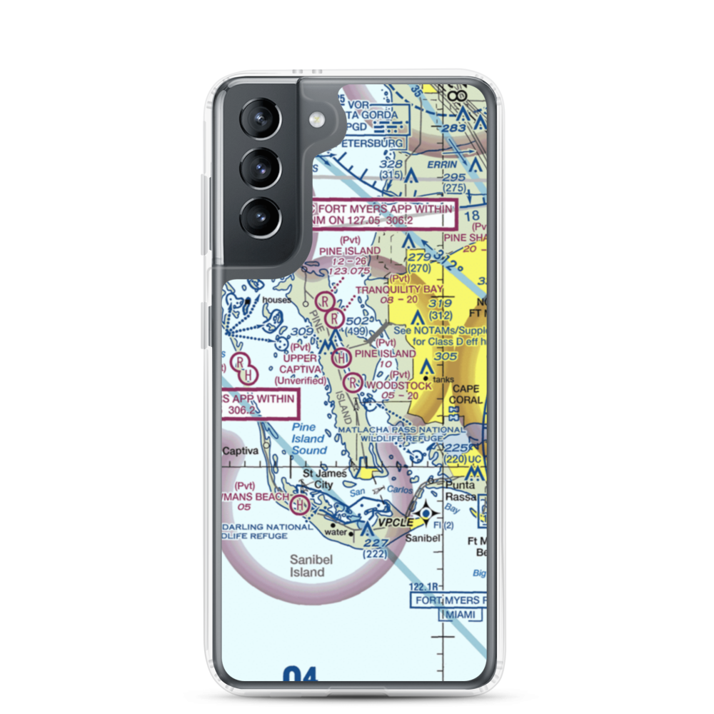 Woodstock Airport (FL86) VFR Sectional Samsung Case Samsung Galaxy S21 model shown