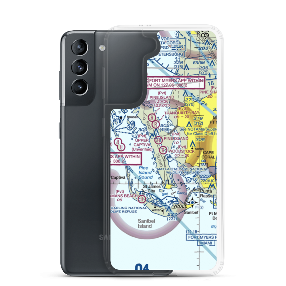 Woodstock Airport (FL86) VFR Sectional Samsung Case Samsung Galaxy S21 model shown