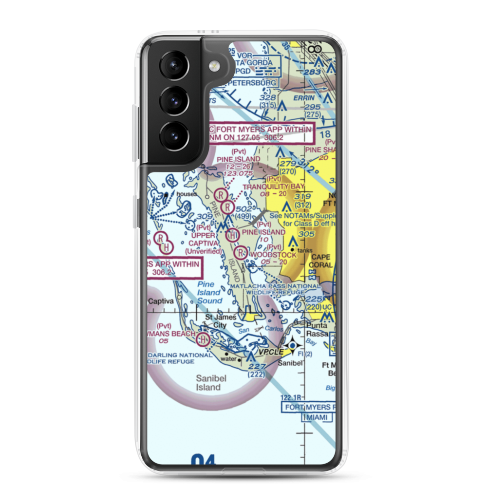 Woodstock Airport (FL86) VFR Sectional Samsung Case Samsung Galaxy S21 Plus model shown