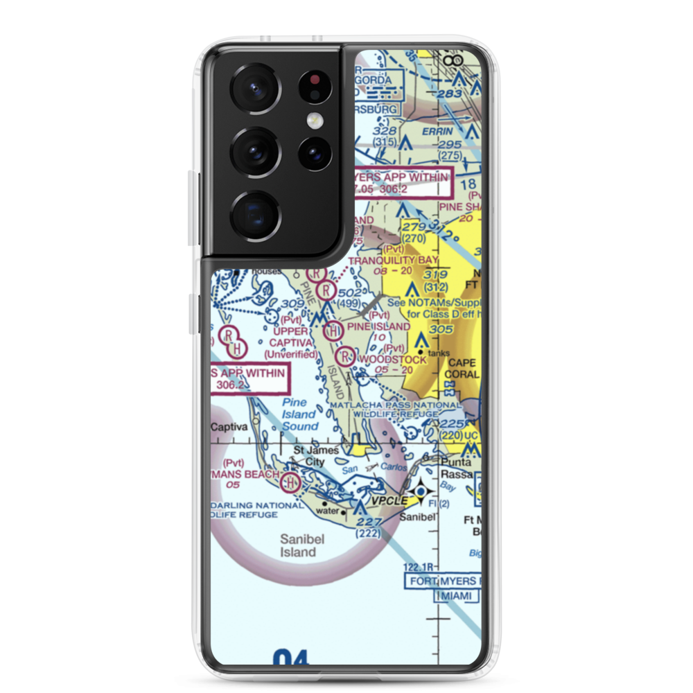 Woodstock Airport (FL86) VFR Sectional Samsung Case Samsung Galaxy S21 Ultra model shown
