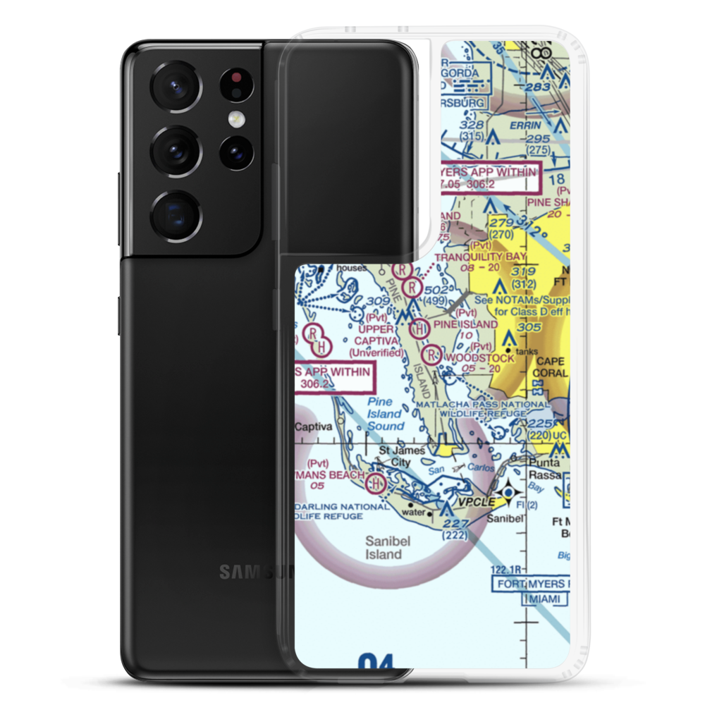 Woodstock Airport (FL86) VFR Sectional Samsung Case Samsung Galaxy S21 Ultra model shown