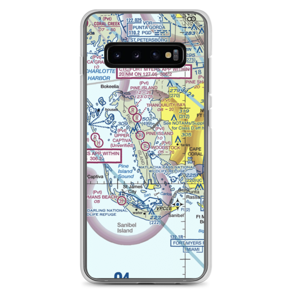 Woodstock Airport (FL86) VFR Sectional Samsung Case Samsung Galaxy S10+ model shown