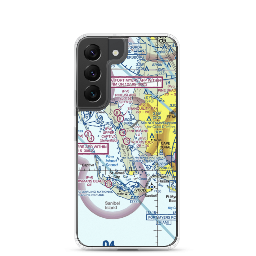Woodstock Airport (FL86) VFR Sectional Samsung Case Samsung Galaxy S22 model shown