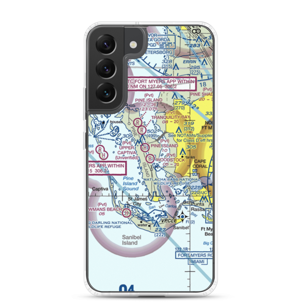 Woodstock Airport (FL86) VFR Sectional Samsung Case Samsung Galaxy S22 Plus model shown
