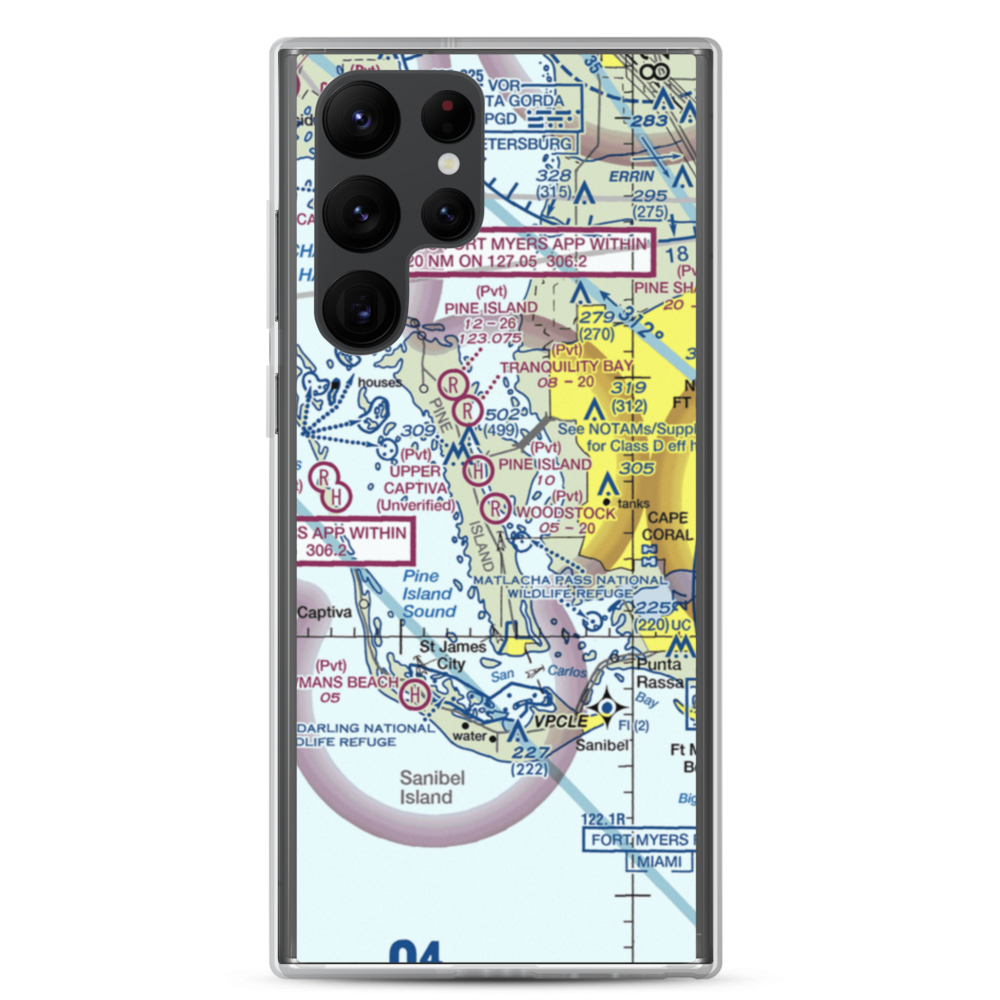 Woodstock Airport (FL86) VFR Sectional Samsung Case Samsung Galaxy S22 Ultra model shown