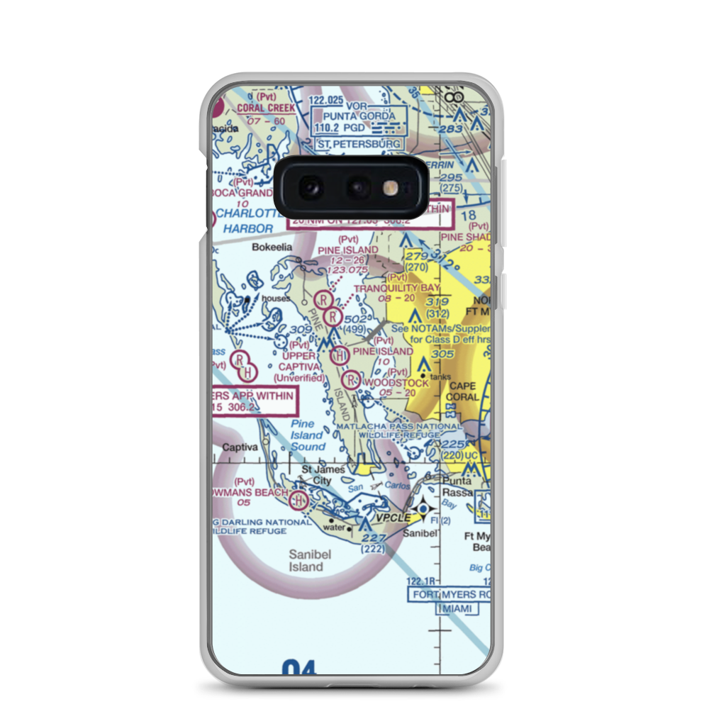Woodstock Airport (FL86) VFR Sectional Samsung Case Samsung Galaxy S10e model shown
