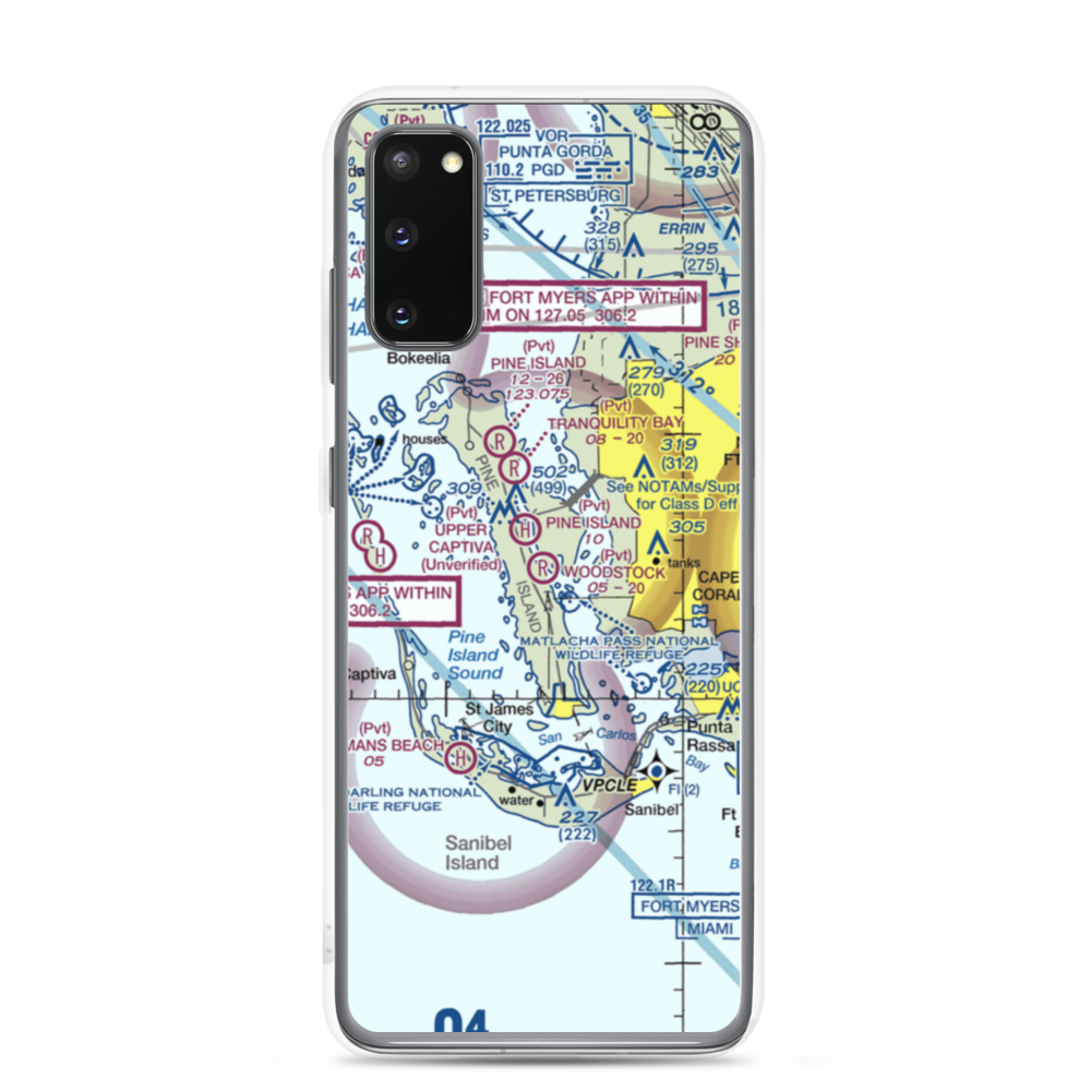 Woodstock Airport (FL86) VFR Sectional Samsung Case Samsung Galaxy S20 model shown