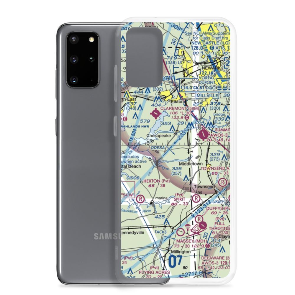 Woodstock Airport (MD03) VFR Sectional Samsung Case Samsung Galaxy S20 Plus model shown