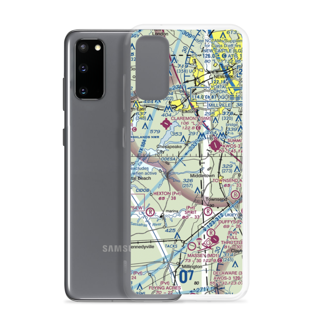 Woodstock Airport (MD03) VFR Sectional Samsung Case Samsung Galaxy S20 model shown