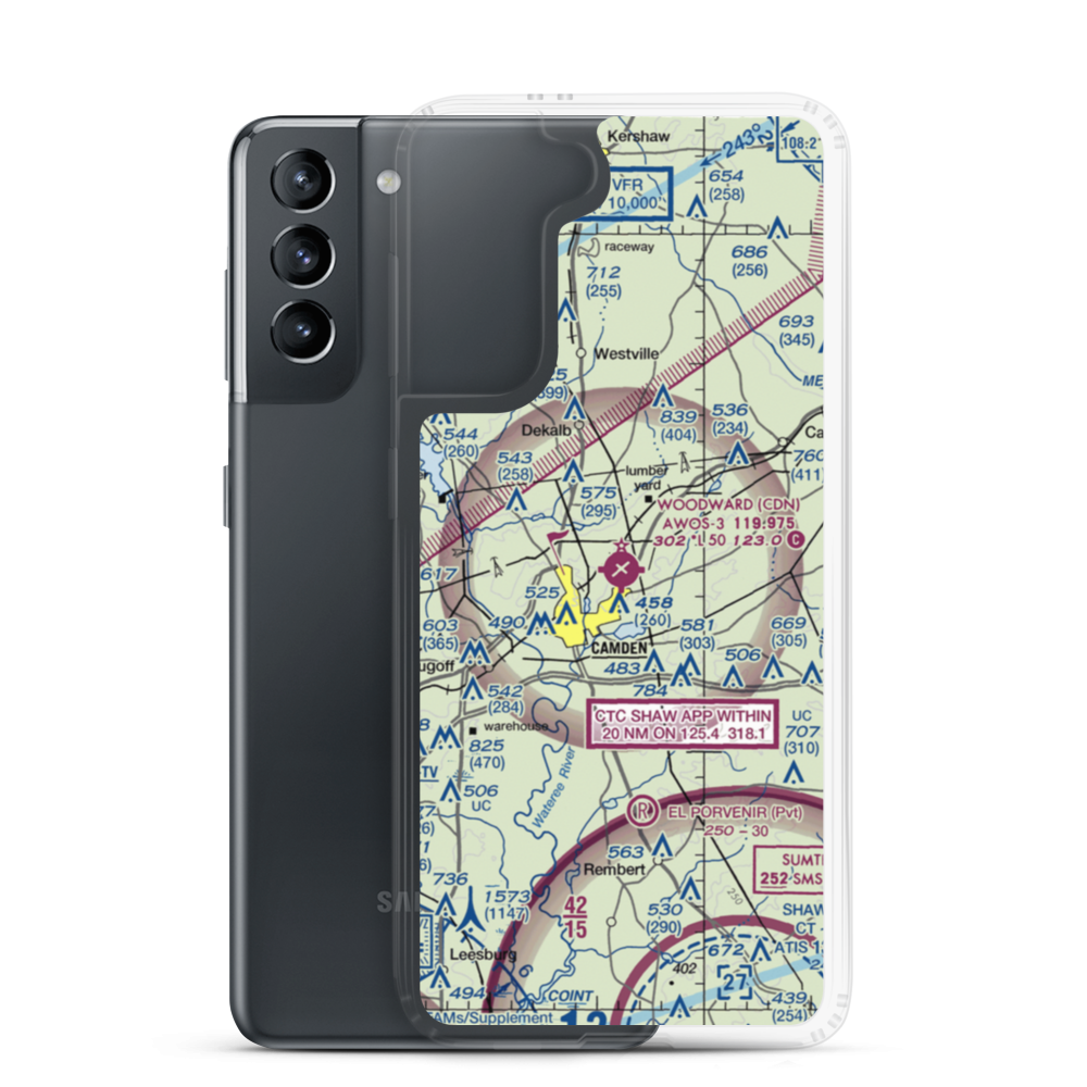 Woodward Field (CDN) VFR Sectional Samsung Case Samsung Galaxy S21 model shown