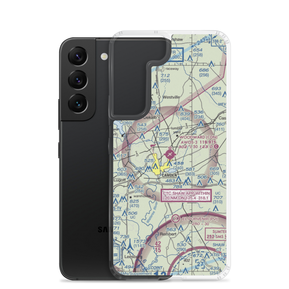 Woodward Field (CDN) VFR Sectional Samsung Case Samsung Galaxy S22 model shown