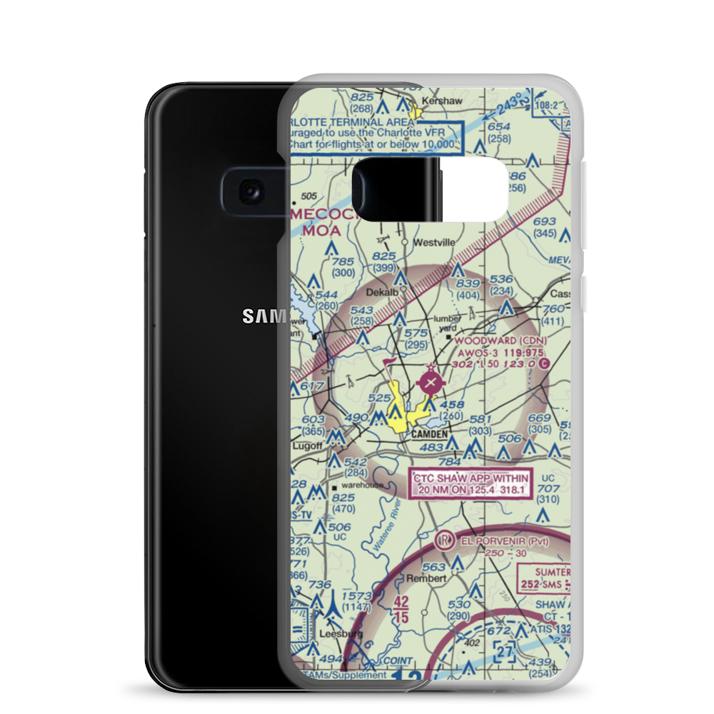 Woodward Field (CDN) VFR Sectional Samsung Case Samsung Galaxy S10e model shown