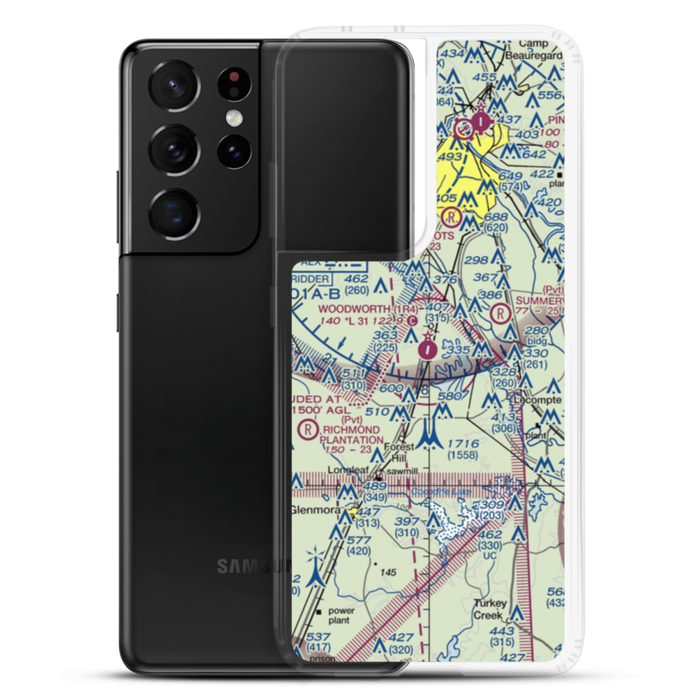 Woodworth Airport (1R4) VFR Sectional Samsung Case Samsung Galaxy S21 Ultra model shown