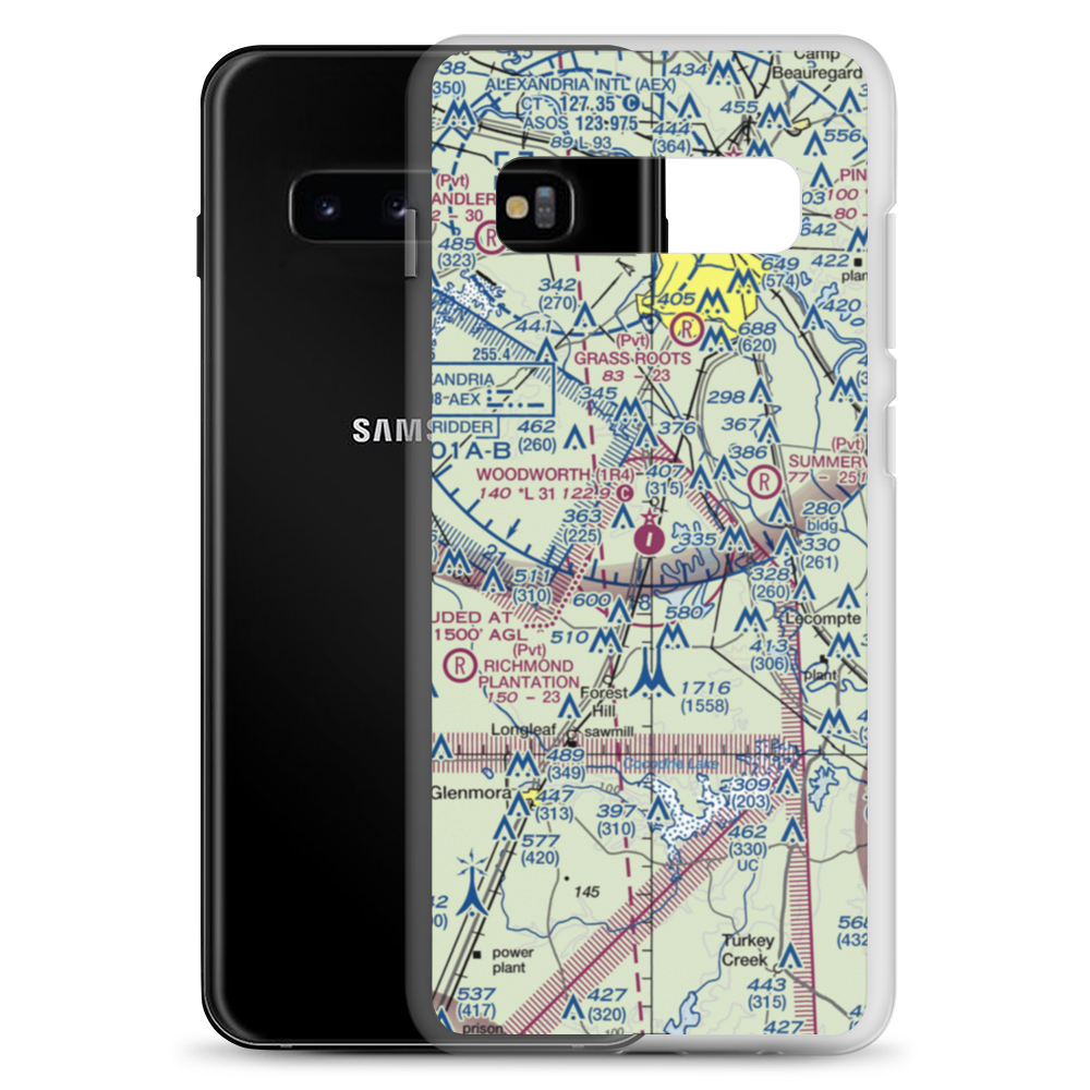 Woodworth Airport (1R4) VFR Sectional Samsung Case Samsung Galaxy S10+ model shown