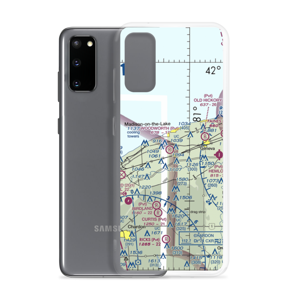 Woodworth Airport (OH03) VFR Sectional Samsung Case Samsung Galaxy S20 model shown