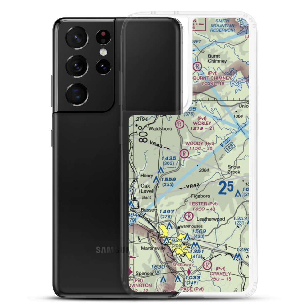 Woody Field Airport (VG40) VFR Sectional Samsung Case Samsung Galaxy S21 Ultra model shown