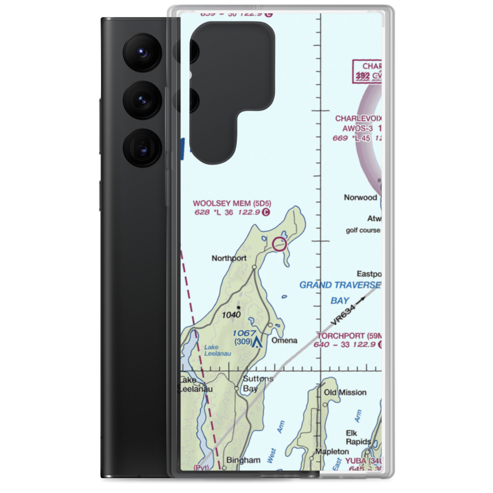 Woolsey Memorial Airport (5D5) VFR Sectional Samsung Case Samsung Galaxy S22 Ultra model shown