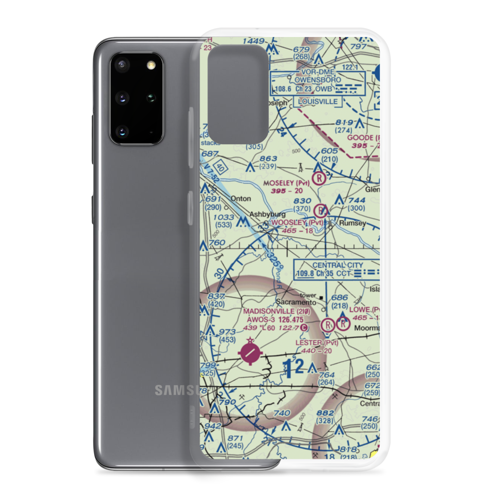 Woosley Airport (94KY) VFR Sectional Samsung Case Samsung Galaxy S20 Plus model shown