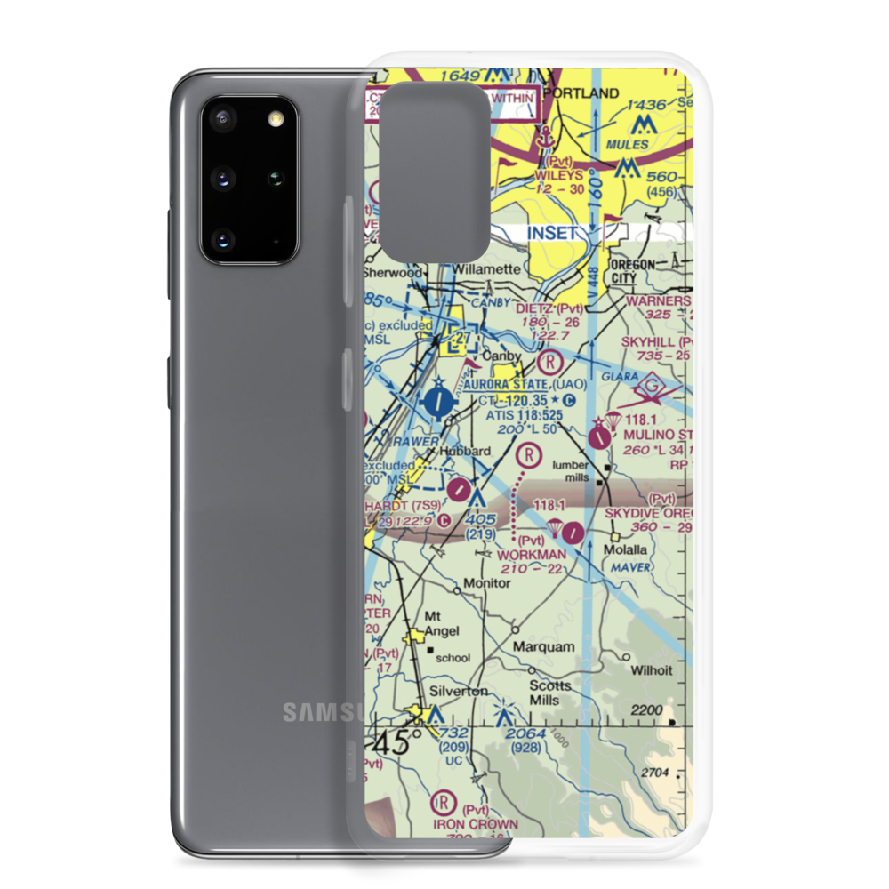 Workman Airpark (OR41) VFR Sectional Samsung Case Samsung Galaxy S20 Plus model shown