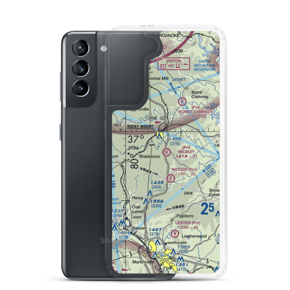 Worley Field (0VA4) VFR Sectional Samsung Case Samsung Galaxy S21 model shown