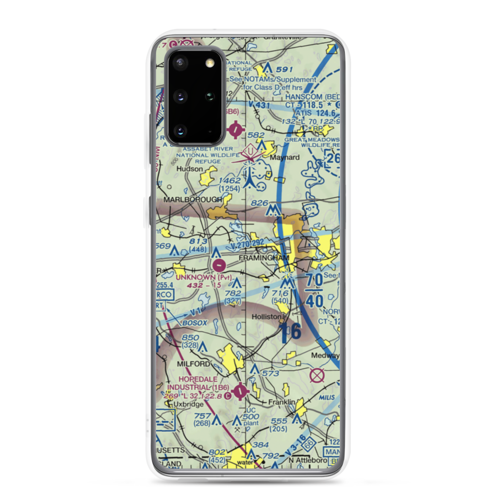Wormid Airport (08MA) VFR Sectional Samsung Case Samsung Galaxy S20 Plus model shown
