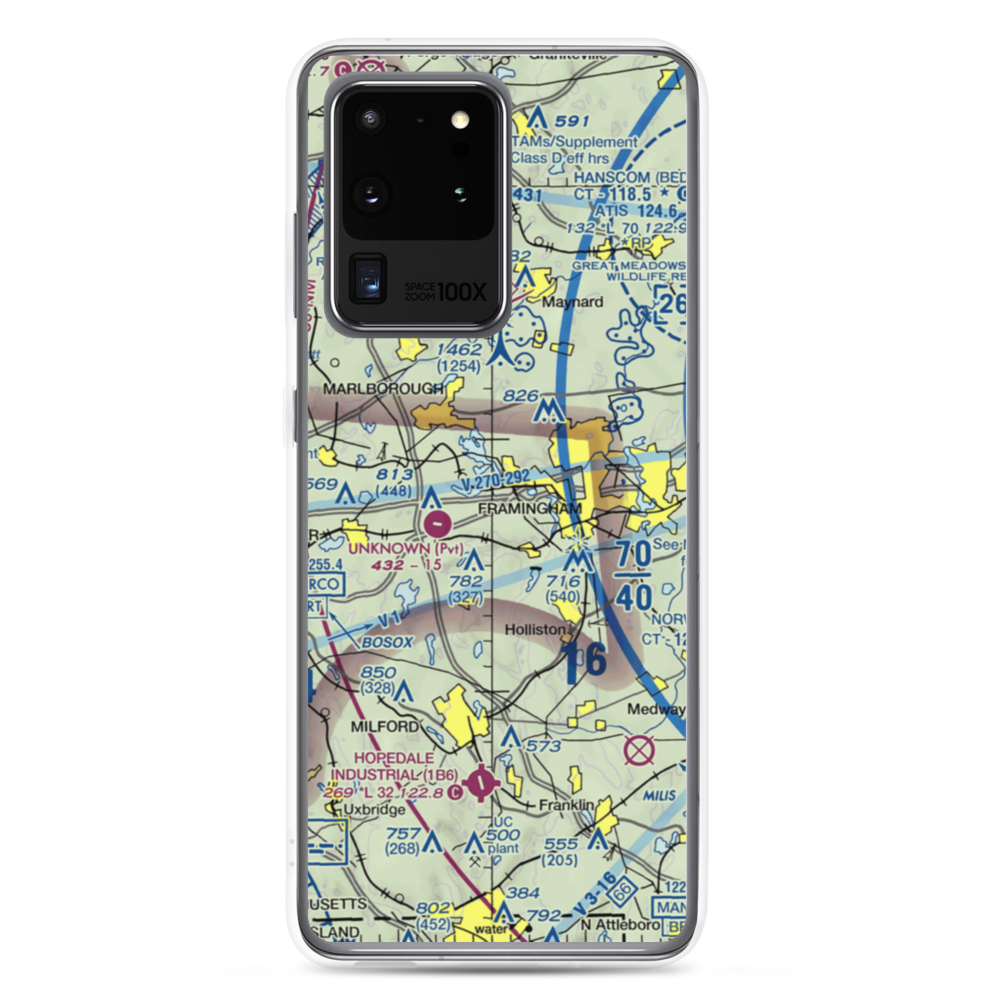 Wormid Airport (08MA) VFR Sectional Samsung Case Samsung Galaxy S20 Ultra model shown