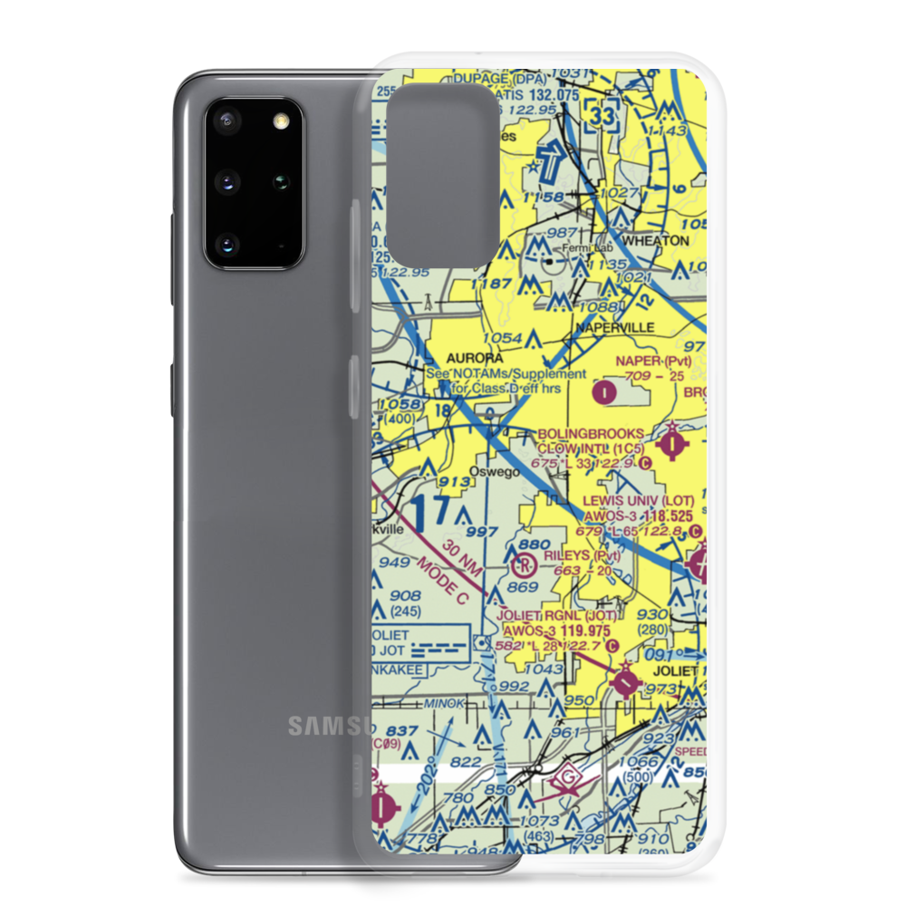 Wormley Airport (85LL) VFR Sectional Samsung Case Samsung Galaxy S20 Plus model shown