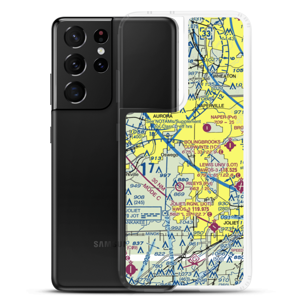 Wormley Airport (85LL) VFR Sectional Samsung Case Samsung Galaxy S21 Ultra model shown