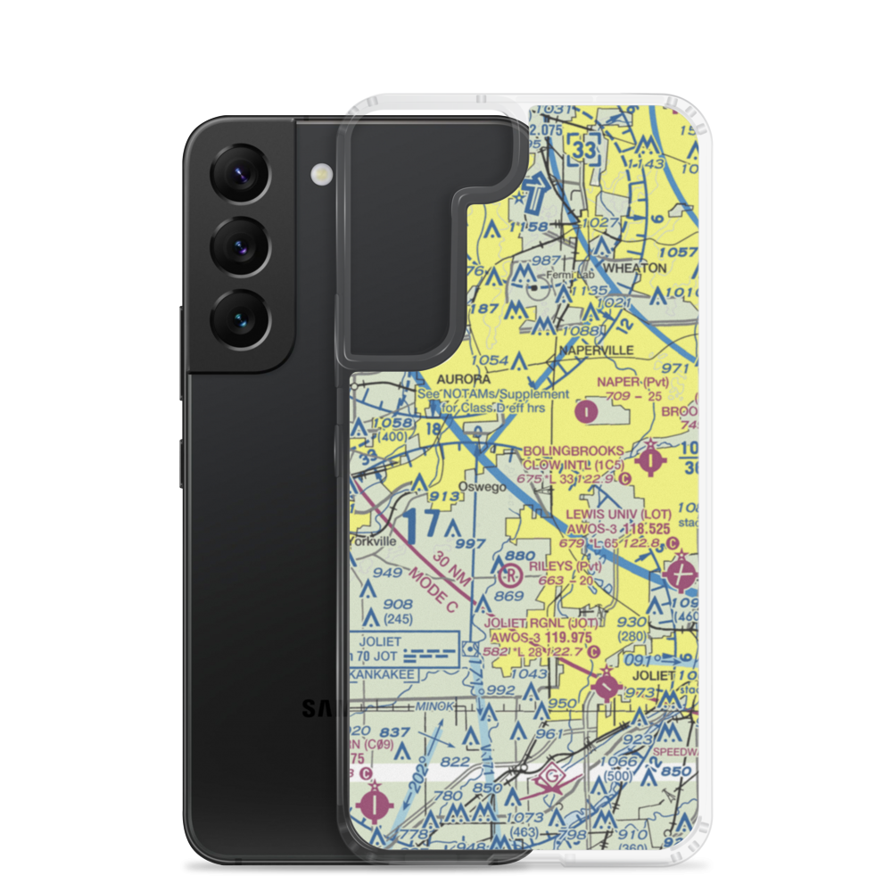 Wormley Airport (85LL) VFR Sectional Samsung Case Samsung Galaxy S22 model shown