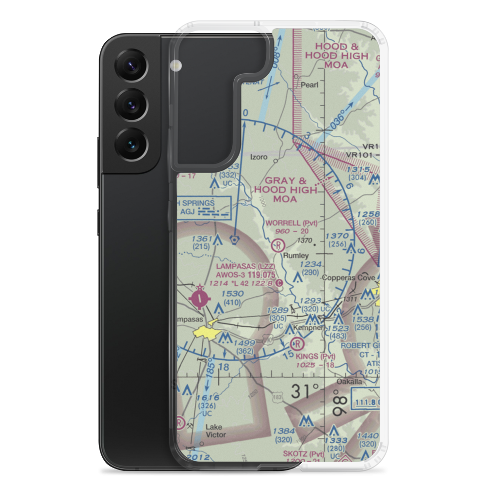 Worrell Airport (6TS1) VFR Sectional Samsung Case Samsung Galaxy S22 Plus model shown