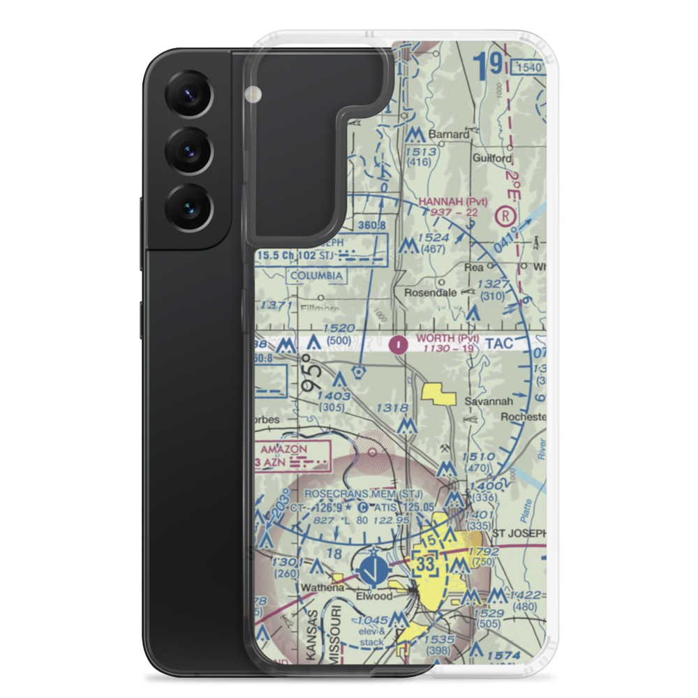 Worth Airport (9MO4) VFR Sectional Samsung Case Samsung Galaxy S22 Plus model shown