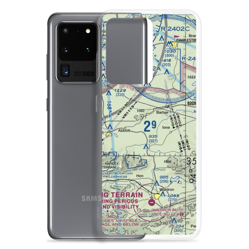 Worth James Ranch Airport (4AR7) VFR Sectional Samsung Case Samsung Galaxy S20 Ultra model shown