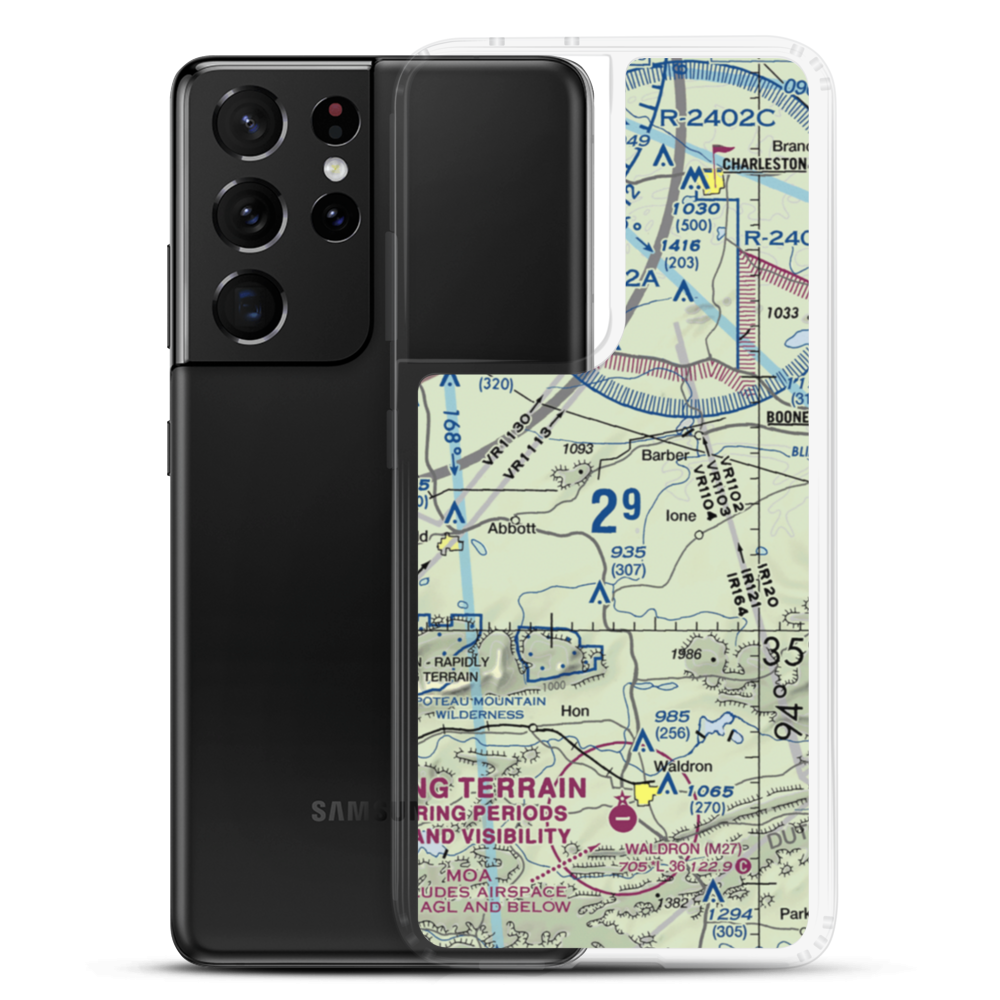 Worth James Ranch Airport (4AR7) VFR Sectional Samsung Case Samsung Galaxy S21 Ultra model shown