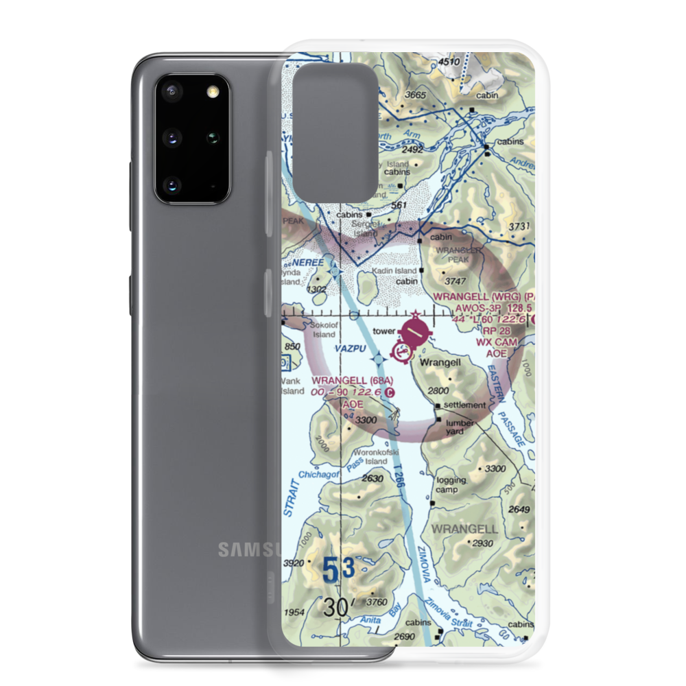 Wrangell Seaplane Base (68A) VFR Sectional Samsung Case Samsung Galaxy S20 Plus model shown