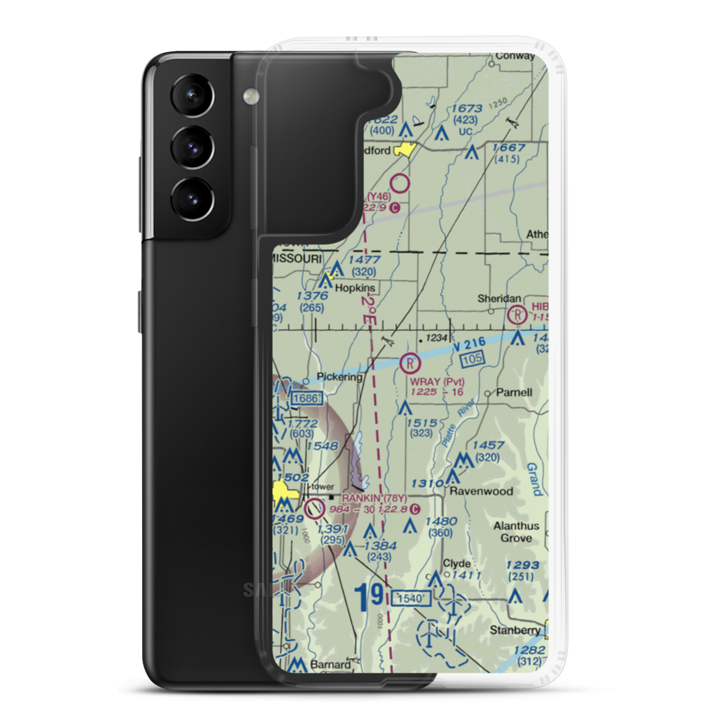 Wray Airfield (MU13) VFR Sectional Samsung Case Samsung Galaxy S21 Plus model shown