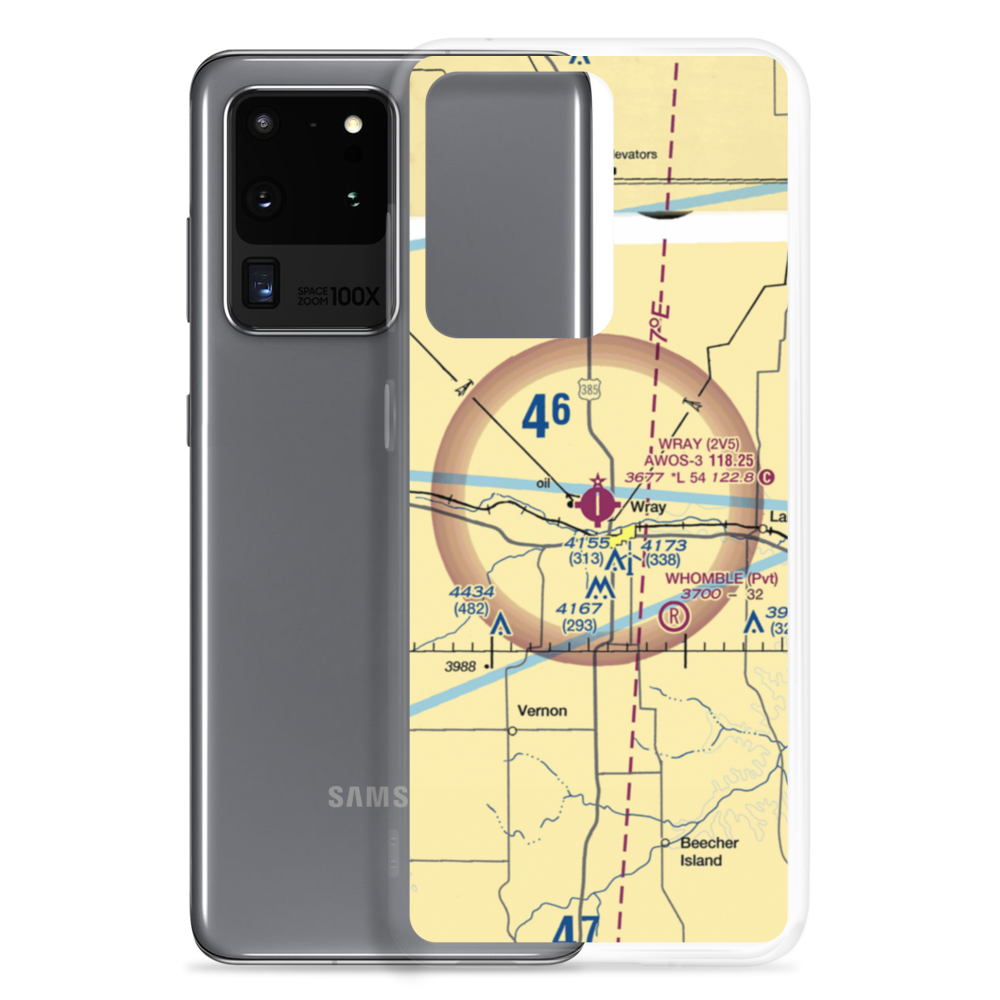 Wray Municipal Airport (2V5) VFR Sectional Samsung Case Samsung Galaxy S20 Ultra model shown