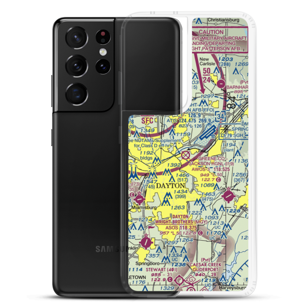 Wright Field (DWF) VFR Sectional Samsung Case Samsung Galaxy S21 Ultra model shown