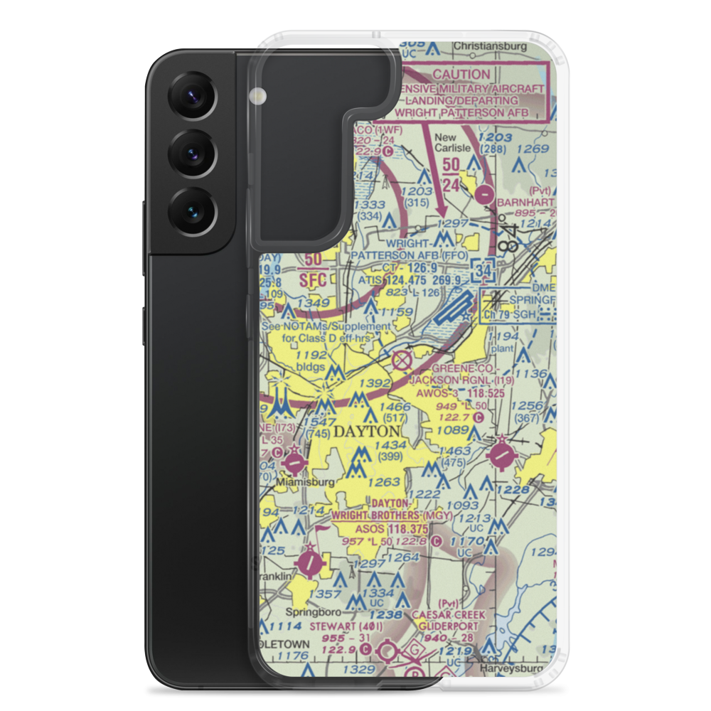 Wright Field (DWF) VFR Sectional Samsung Case Samsung Galaxy S22 Plus model shown