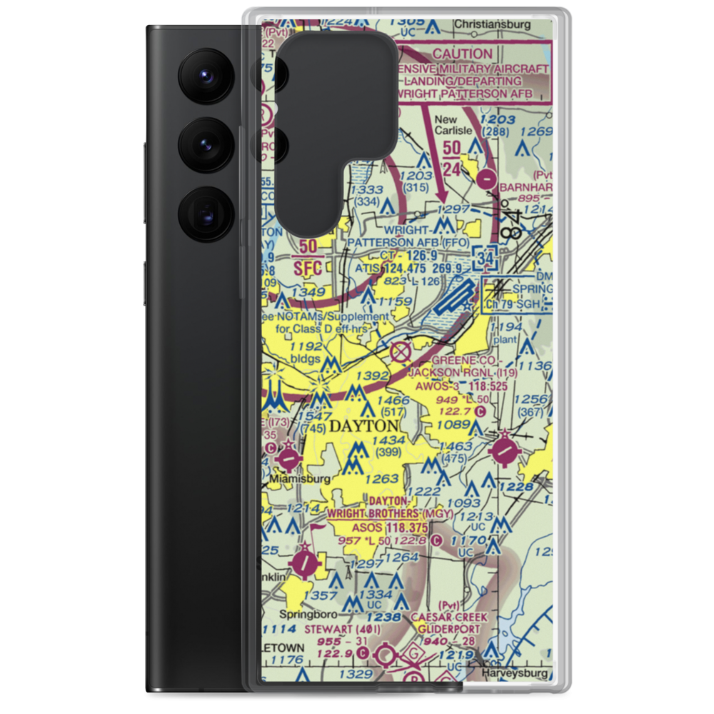 Wright Field (DWF) VFR Sectional Samsung Case Samsung Galaxy S22 Ultra model shown