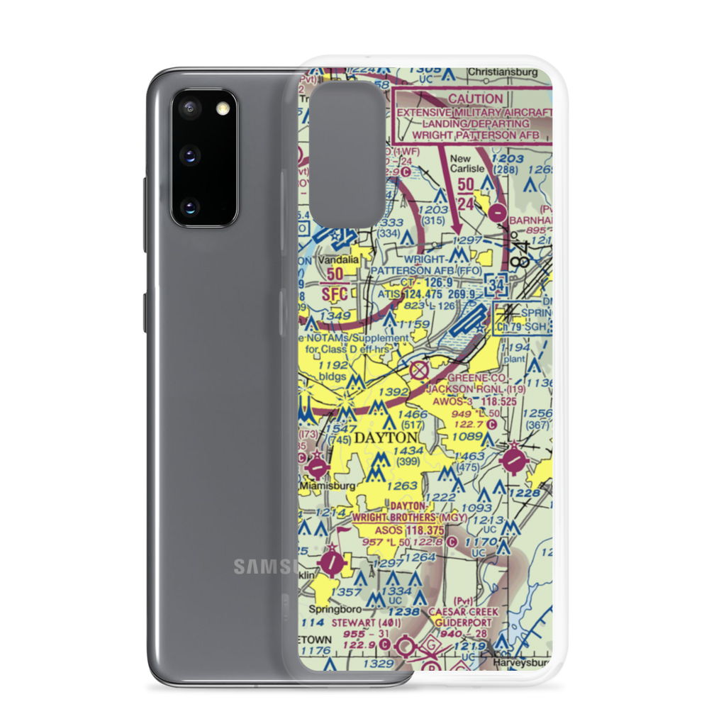 Wright Field (DWF) VFR Sectional Samsung Case Samsung Galaxy S20 model shown
